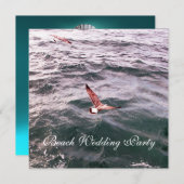 ZEEMEEUW VLIEGT OVER DE GOLVEN BRUILOFT OP HET STR AANKONDIGING (Voorkant / Achterkant)