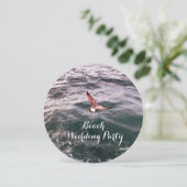 ZEEMEEUW VLIEGT OVER DE GOLVEN BRUILOFT OP HET STR KAART (Staand voorkant)