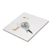 Zeemeeuw Vogel Wildlife Waterverf Kunst Schattig N Tegeltje (Zijkant)