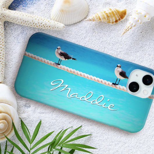 Zeemeeuw vogels oceaan foto typografie aangepaste  Case-Mate iPhone case