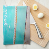 Zeemeeuw Vogels Turquoise Oceaan Foto Goede Vibes Theedoek (Quarter Fold)