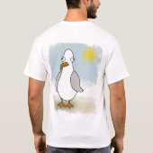 Zeemeeuw (voor en achter) t-shirt (Achterkant)