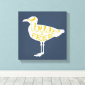 zeemeeuw | Vrij en vrij Canvas Afdruk (Insitu (Houten vloer))