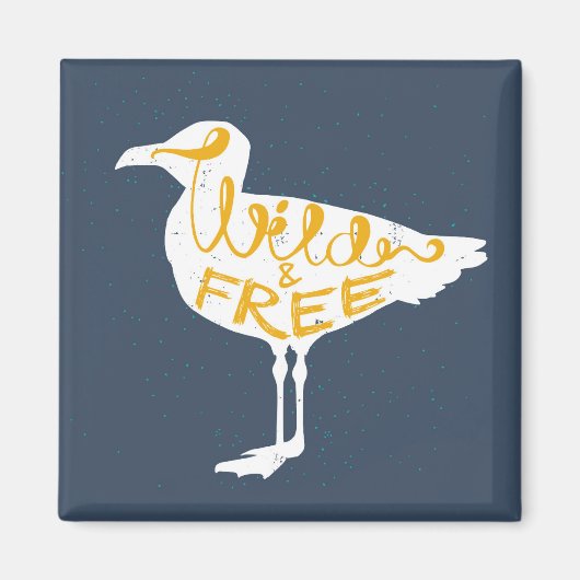 zeemeeuw | Vrij en vrij Magneet (Voorkant)