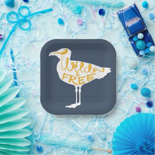 zeemeeuw | Vrij en vrij Papieren Bordje (Feest)