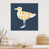 zeemeeuw | Vrij en vrij Poster (Keuken)