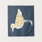 zeemeeuw | Vrij en vrij Wandkleed (Voorkant)