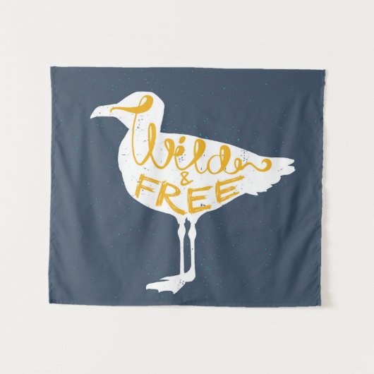 zeemeeuw | Vrij en vrij Wandkleed (Voorkant (horizontaal))