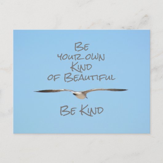Zeemeeuw Wees Je Eigen Soort Mooi Wees Vriendelijk Briefkaart (Voorkant)