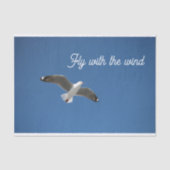 Zeemeeuw Wit Grijs Blauw Inspiratie Foto Tissuepapier (Voorkant)