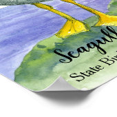 Zeemeeuw Witte Oceaan Vogel Waterverf Lake Poster (Hoek)