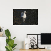 Zeemeeuw Zwemmen fine art print (Thuiskantoor)
