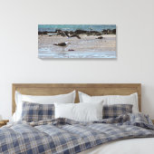 Zeemeeuwen aan de kust canvas afdruk (Insitu (Slaapkamer))
