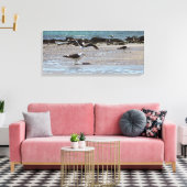 Zeemeeuwen aan de kust canvas afdruk (Insitu (Woonkamer))