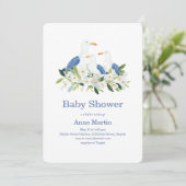 Zeemeeuwen Baby Shower Kaart (Staand voorkant)