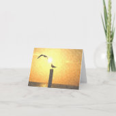 Zeemeeuwen bij Schemer Notecard Bedankkaart (Voorkant)