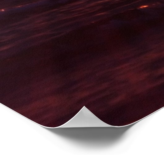 Zeemeeuwen die onder een gouden zonsondergang vlie poster (Hoek)