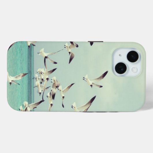 Zeemeeuwen die over het Zee vliegen Cool Case-Mate iPhone Case (Achterkant (horizontaal))