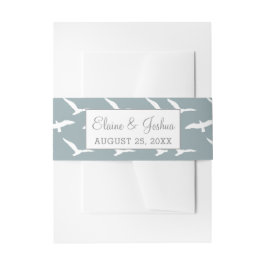 zeemeeuwen donkerblauwe strand uitnodiging tailleb uitnodigingen wikkel