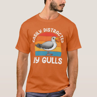 Zeemeeuwen gemakkelijk afgeleid door meeuwen Vogel T-shirt