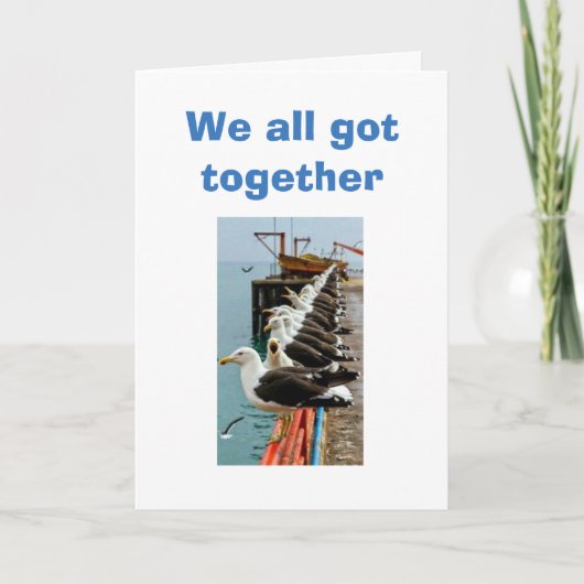 ZEEMEEUWEN KWAMEN BIJ ELKAAR EN LANDDEN VOOR DE KA KAART (Voorkant)