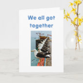 ZEEMEEUWEN KWAMEN SAMEN EN LANDDEN ** UW VERJAARDA KAART (Gele Bloem)