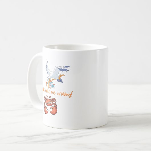 Zeemeeuwen maken me krabbelige Mok (Voorkant links)