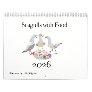 Zeemeeuwen met voedsel 2026 kalender