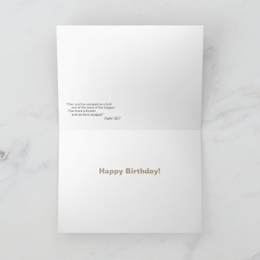 Zeemeeuwen op het strand Verjaardag Kaart w Bijbel (Binnen)