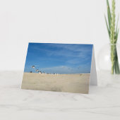 Zeemeeuwen op het strand Verjaardag Kaart w Bijbel (Voorkant)