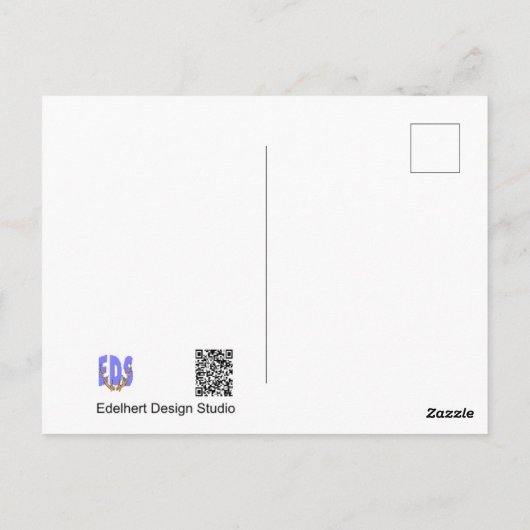 Zeemeeuwen op Polen DIY Briefkaart (Achterkant)