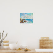 Zeemeeuwen over golven impressionistisch oceaantaf poster (Keuken)