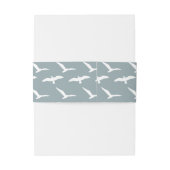 zeemeeuwen schemerblauwe strand uitnodiging taille uitnodigingen wikkel (Achterkant Voorbeeld)