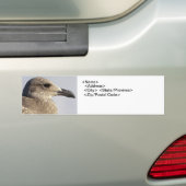 zeemeeuwprofiel bumpersticker (Op auto)