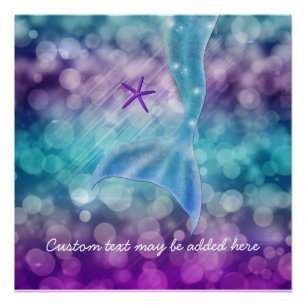 Zeemeisinnenstaart Betoverd Onder Zee Grote Poster