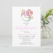 Zeemeisje Baby Shower Schattig Zeemeisje  Aankondiging (Staand voorkant)