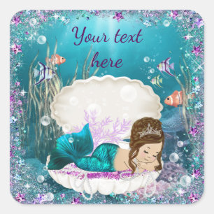 Zeemeisje Baby Shower Stickers