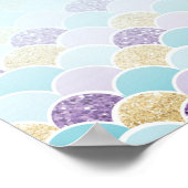 Zeemeisje Baby Shower Welkom Achtergrond Poster (Hoek)