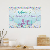 Zeemeisje Baby Shower Welkom Achtergrond Poster (Keuken)
