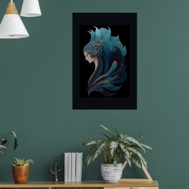 ZEEMEISJE ZWART #2 POSTER