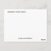 ZEEMEISJE ZWART SERIE #1 Postkaart (Achterkant)
