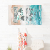ZEEMEISJES FEEST Surfblauwe thema Banner (Insitu)