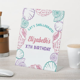 Zeemeisjes Verjaardag Reclamebord Met Voetstuk