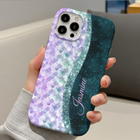 Zeemeisjeshuid turquoise zilver namaak glitters mo