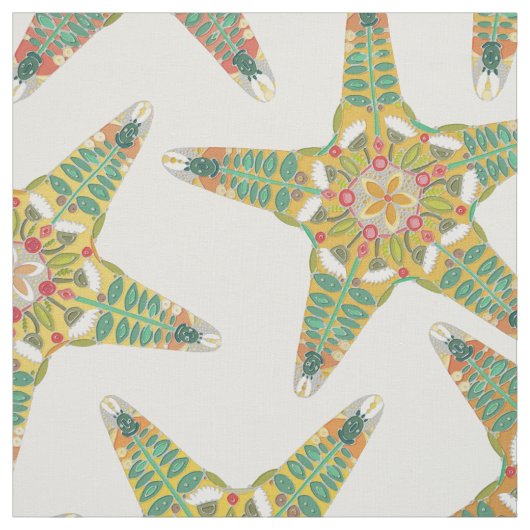 zeemijlbloemen van wit stof (Swatch)