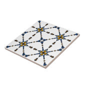 Zeemijlen, gele, Oranje en witte tegels Tegeltje (Zijkant)