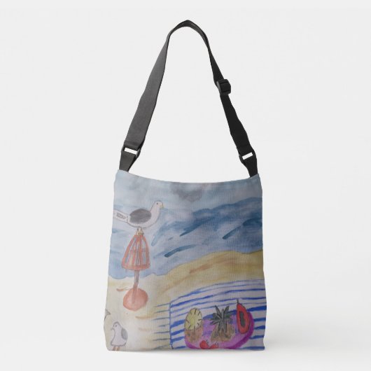 Zeemijlen op het strand crossbody tas (Voorkant)