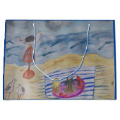 Zeemijlen op het strand groot cadeauzakje (Voorkant)