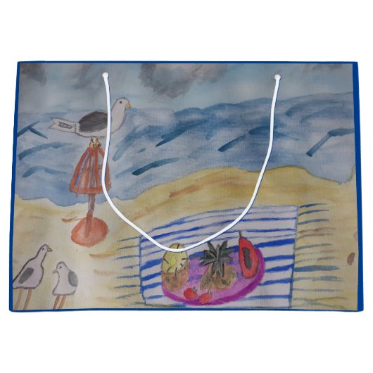 Zeemijlen op het strand groot cadeauzakje (Voorkant)