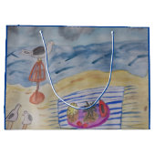 Zeemijlen op het strand groot cadeauzakje (Achterkant)